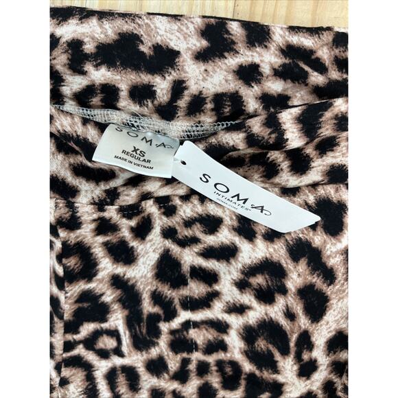 NWT Soma Leopard Print Pull On Pajama Pants Size XS 70$ MSRP - Picture 3 of 6